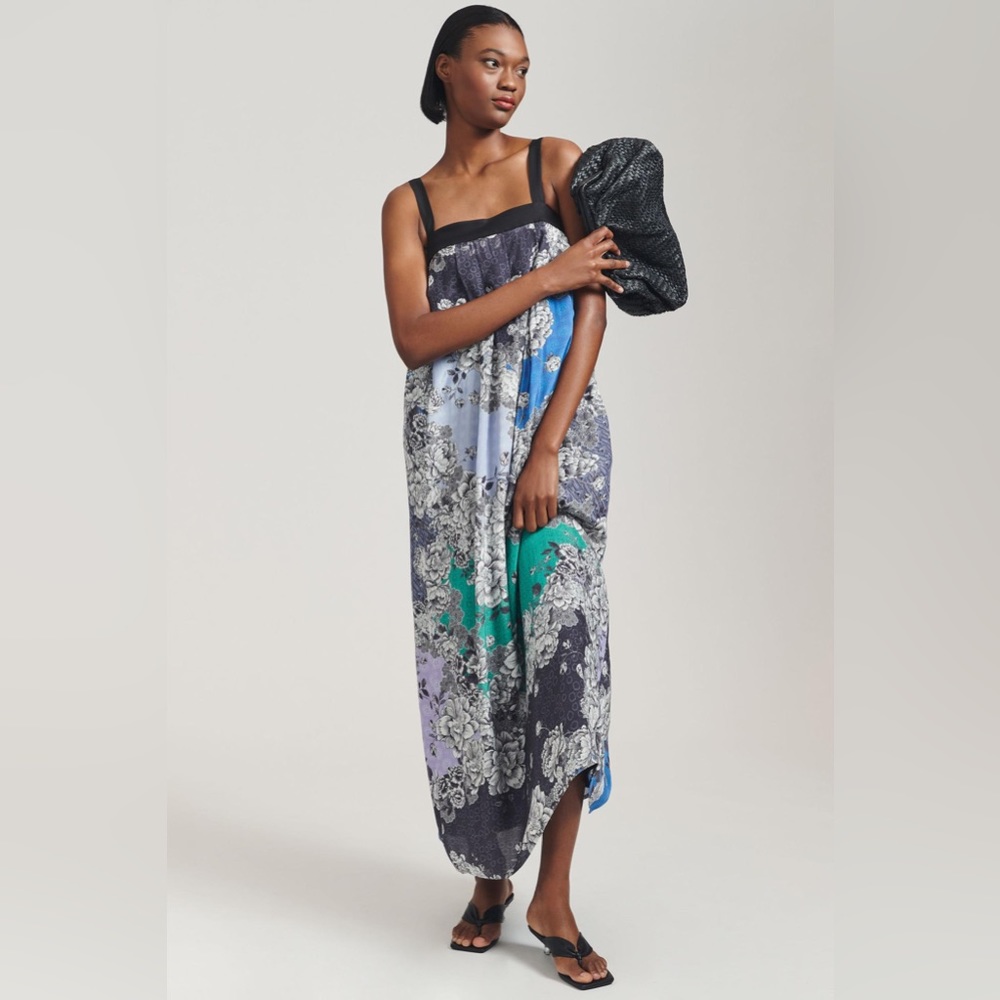 ✨ Anthropologie Printed Maxi Dress Sz L - Picture 2 of 6